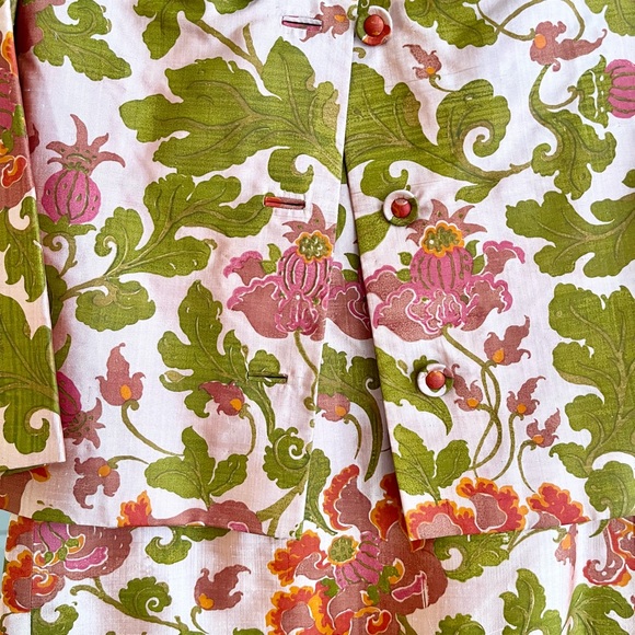 Vintage 1960s-1970s-era Handmade Floral Print Dress w/Matching Jacket - Picture 4 of 4